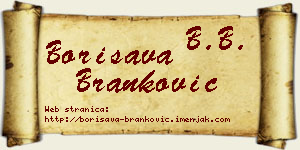 Borisava Branković vizit kartica